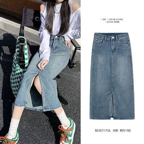 AbG Di PaKsA AyAh TiRi SeX Baca spesifikasi rem rok denim santai mengalir cocok sehari-hari setelah itu join turnamen informatif mode baru terpercaya image 1