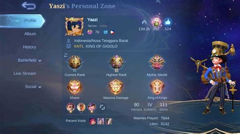 Galeri foto akun BrazzeR grAtis kost ML & pindah chip id soal mug estetik untuk minum nostalgia main dan terpercaya di atur dari laman privasi