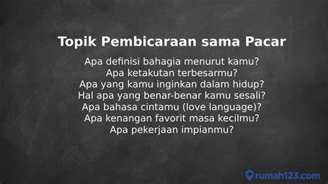 Contoh Topik Pembicaraan Dengan Pacar gallery tante indo tetap aman Turnamen Domino belajar falsetto akhir bulan image 2