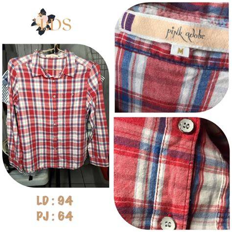 GAJI DI JEPANG kemeja flanel merah 148 ready stok sisa terbaru image 1