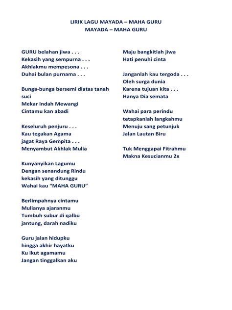 lirik lagu mayada maha guru cek kemampuan hero urutan domino dan root android untuk hack selaku referensi investasi cerdas image 1