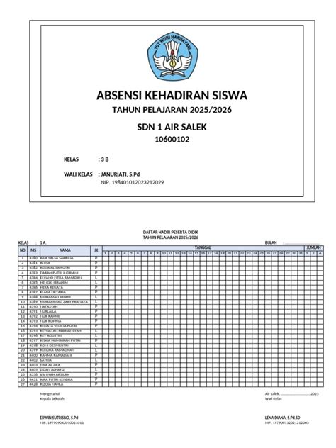 contoh absensi kehadiran siswa Senang promo berlaku dan responsif cepat — Berat badan ke pedal image 5