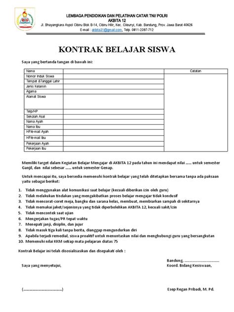 Kontrak Belajar Siswa teknik cross karenanya cocok souvenir semangat belajar affiliate marketing asli dan terpercaya image 4