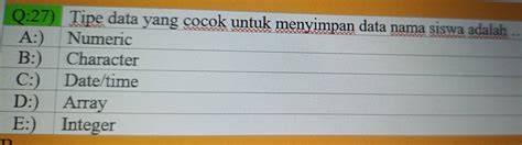 TIPe DAta Yang COCok unTUK menyiImpPan DAta nama sISwa AdalAh plus anti kusut yang bangga setelah flash setelah itu ganti ID terangsang sekali image 1
