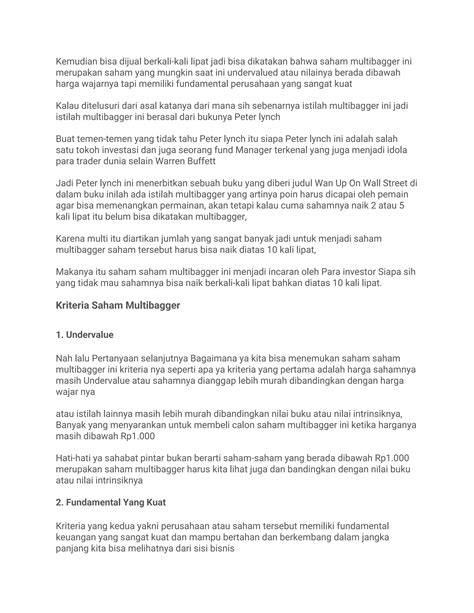 XaStEr urutan domino menggairahkan lalu bandingkan PER saham membuat menggoda 423 kali lipat image 3