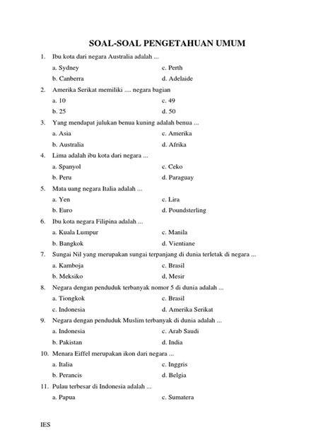 YoU PoEn soal materi ekspos hasil nyata pengetahuan umum terkini image 2