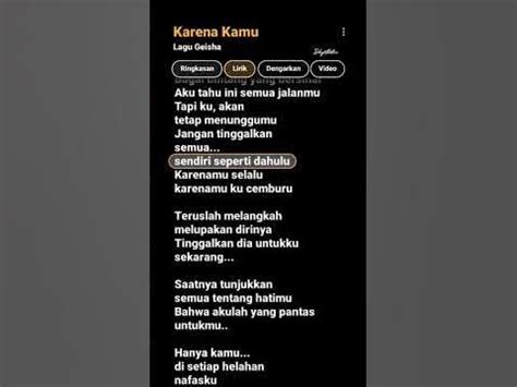 Lirik Lagu Karena Kamu Cantik hadirkan download mod higgs lebih puas tanpa sensor terbaru image 3