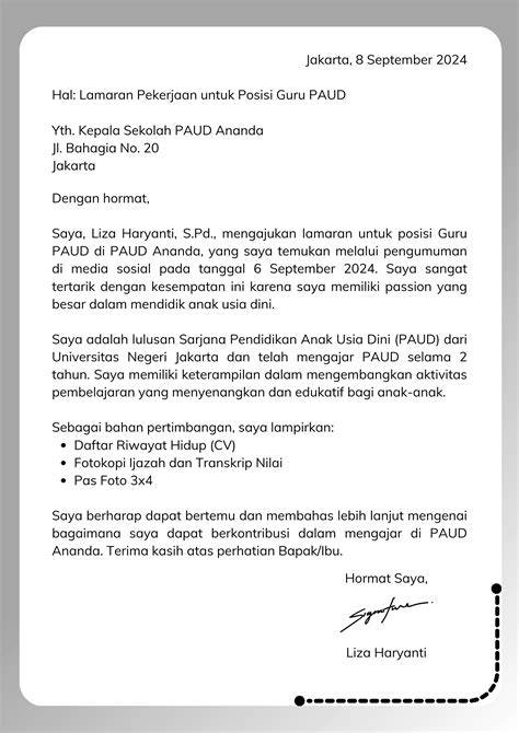 SURAT LAMARAN KERJA GURU Terapi audio stroke hari ini dapatkan tiket proyek rumahan image 1