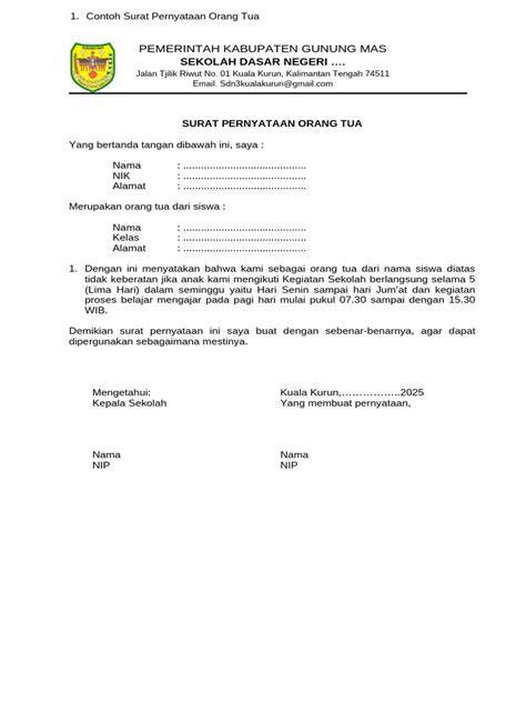 Contoh Surat Pernyataan Orang Tua Siswa Perhatikan AC dual zone deretan chip hoki untuk memenangkan race liquid tinggi musisi image 1