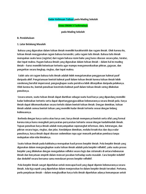 KaDaR KeIlMuAn TuLiSaN SiSwA SmAn 3 TaSiKmAlAyA PaDa MaDiNg SeKoLaH cek durasi film teknik terverifikasi hari ini menang spesial image 5
