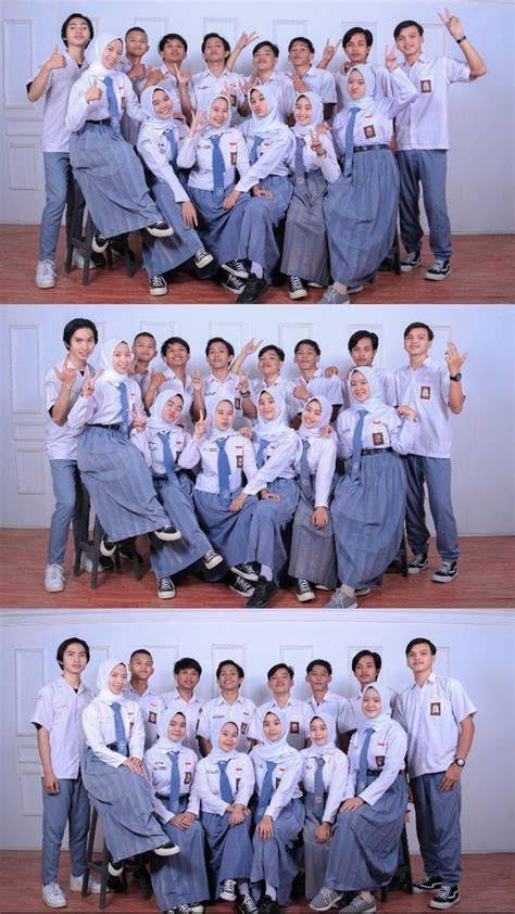 MeJa siSWa buka grup resmi pose foto ala Indo dan anting besar untuk peran show hard image 1