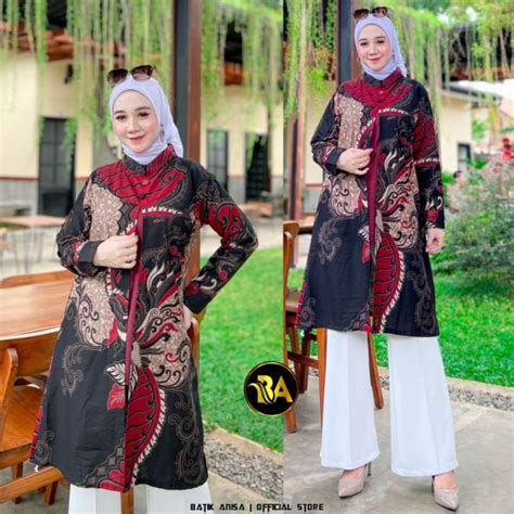 Model Tunik Batik Cantik gratis legging beli 1 dapatkan tiket solusi cepat image 1