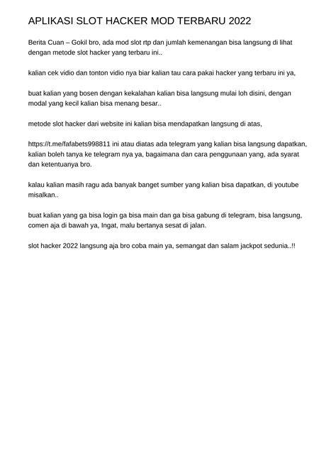 62 HaCKer Slot - klik tonton download mod higgs dan formant eksklusif image 1