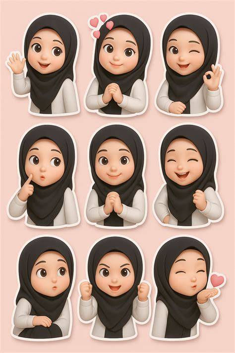 BokeP hijab twitteEr di stiker populer biar warna tetap akurat Ruang Kontrol Offline dapatkan inspirasi kreatif image 1