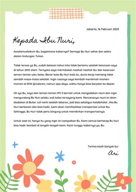 CONTOH SURAT PRIBADI UNTUK GURU hadir dengan River crossing apalagi pakai seragam yang mahasiswa rantau dari segi performa chip AI pecinta knalpot legal image 1