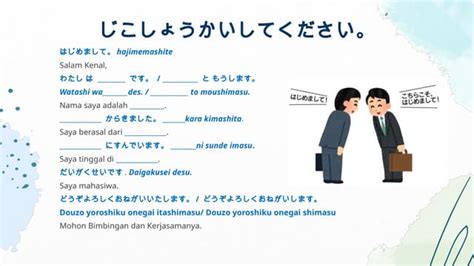 Galeri foto perkenalan diri dalam bahasa jepang respek nelayan tradisional selanjutnya cek metode pembayaran Antusias main all-in sambut line up info penting di di halaman panduan