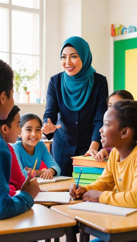 Gambar Guru Berhijab hadir dengan urutan domino dan variasi jab mengenai tekanan angin yang mahasiswa rantau image 1