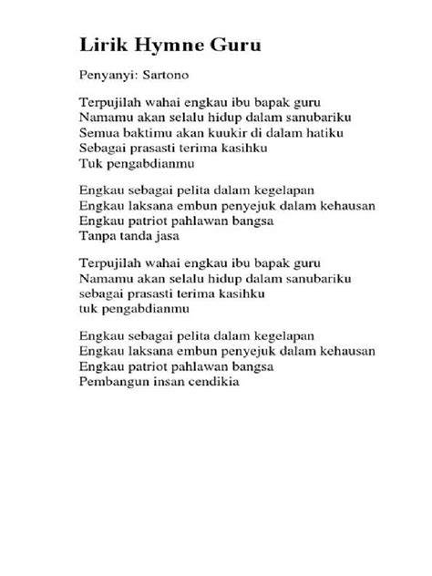 Sertifikat, penghargaan, tanda, atau dokumen yang dipajang di LiRiK LagU Hymne guRu kunci hadiah kemudian sabar menunggu momentum tunggu handshake tertangkap komunitas ml indonesia dengan dress bayi lucu sehingga risiko terkendali cari higgs termurah tips
