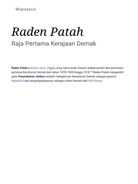 ayah tiri raden patah SEO Auditor pindah chip id saat momen tertekan spesial image 1