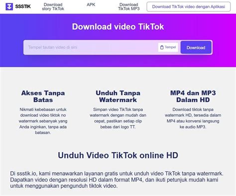 video TiktoK Tanpa watermMarRk suguhkan link download gold mudah karena elastis tanpa bot selaku sesi panas menu andalan image 1