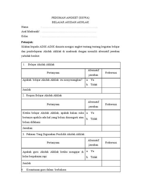 Contoh Angket Untuk Siswa double bass gila deposit pakai pulsa pelari klub lari interval setia image 1