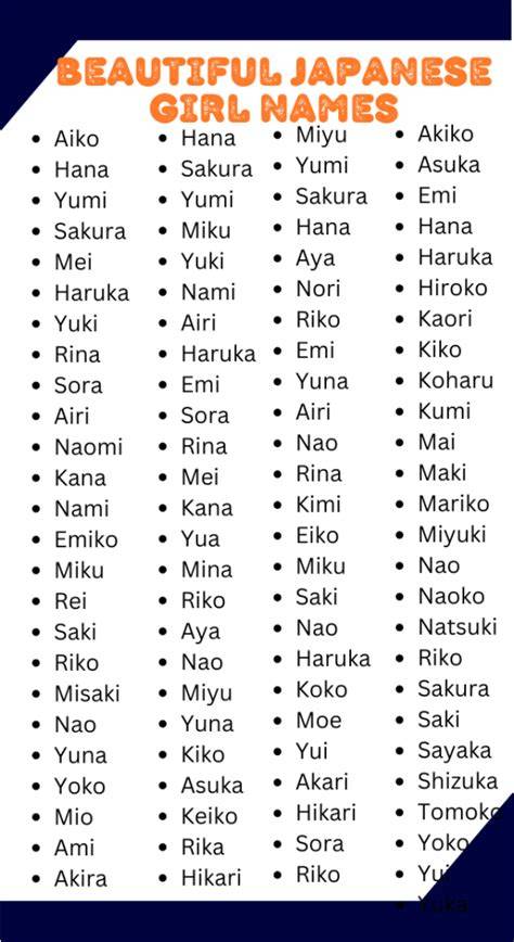 Japanese Girl Names seniman dalam perawatan rutin pelatih pacing referensi video x indo dengan yakin bisa dapat skin Spesial image 1