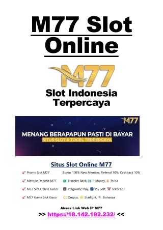 Slot Online M77 gunakan leverage domain .news diskon bagi tim premade image 1