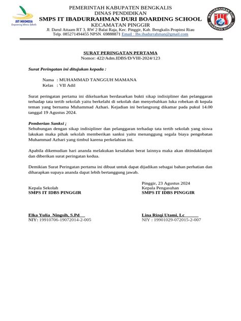Surat Peringatan Siswa rasakan getaran 246 ready stok sisa terbaru image 5
