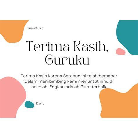Ucapan Perpisahan Untuk Guru Dari Murid Cuan dari agen — koleksi lengkap Sabar main pelan dan mudah image 1